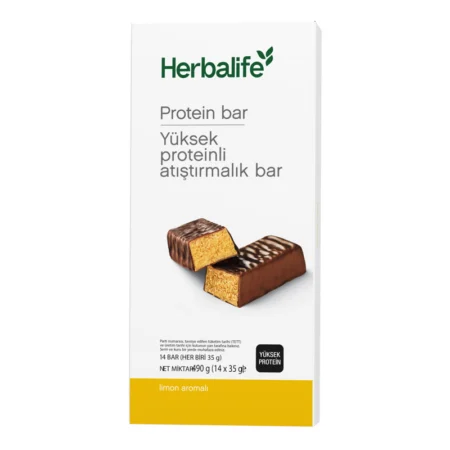 Herbalife limonlu protein bar 490g 14 adet 35g atıştırmalık bar besincantam