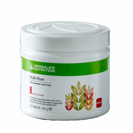 Herbalife Nutrition Multi-fiber elma aromalı şekersiz lifli içecek tozu orijinal ürün kutusu (204 g)