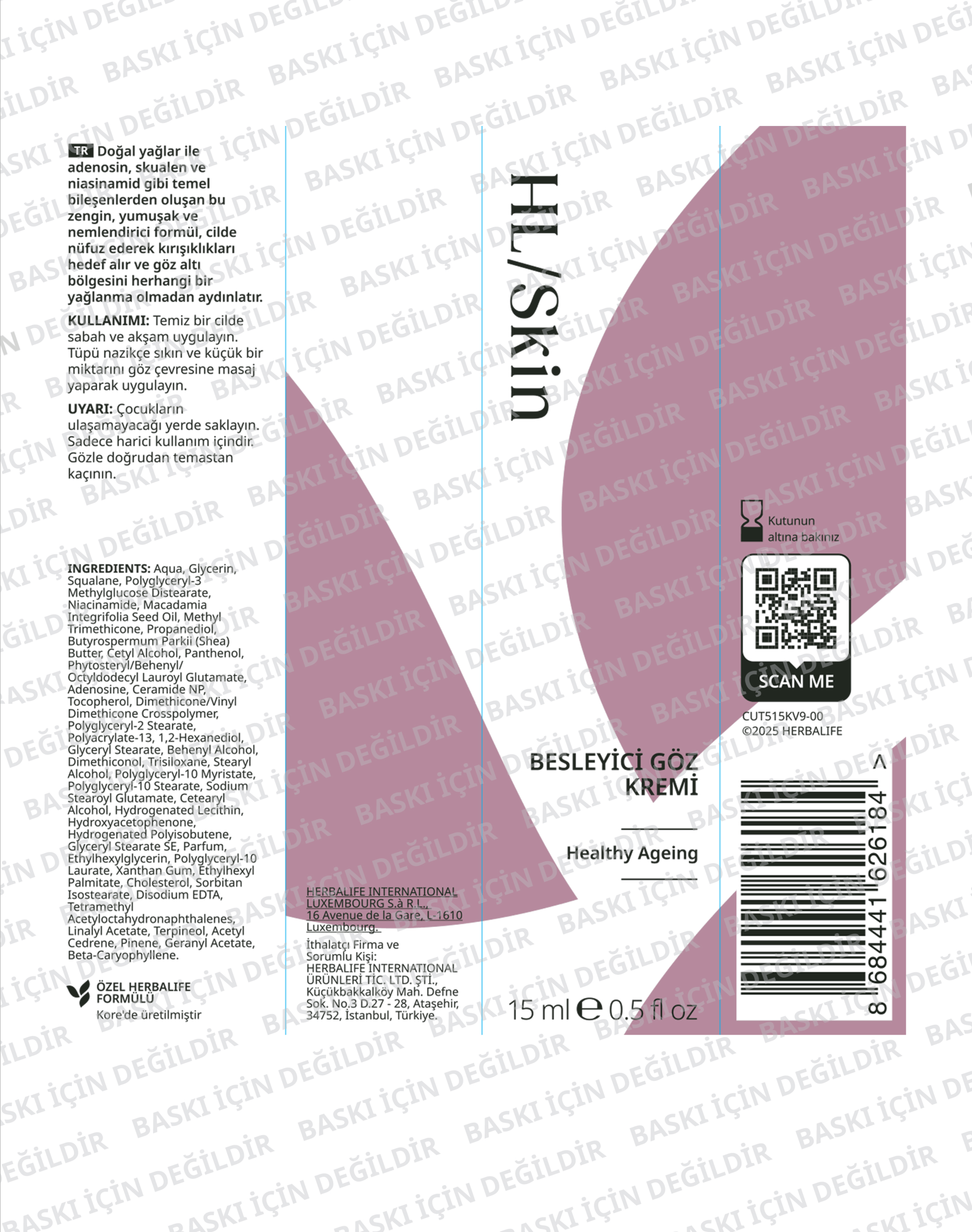 HL/Skin Besleyici Göz Kremi 15 ml - Görsel 3