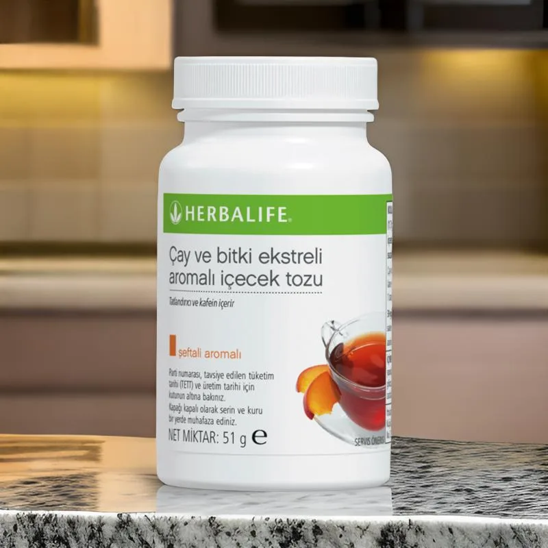 Herbalife Şeftali Aromalı Bitkisel Konsantre Çay 51g
