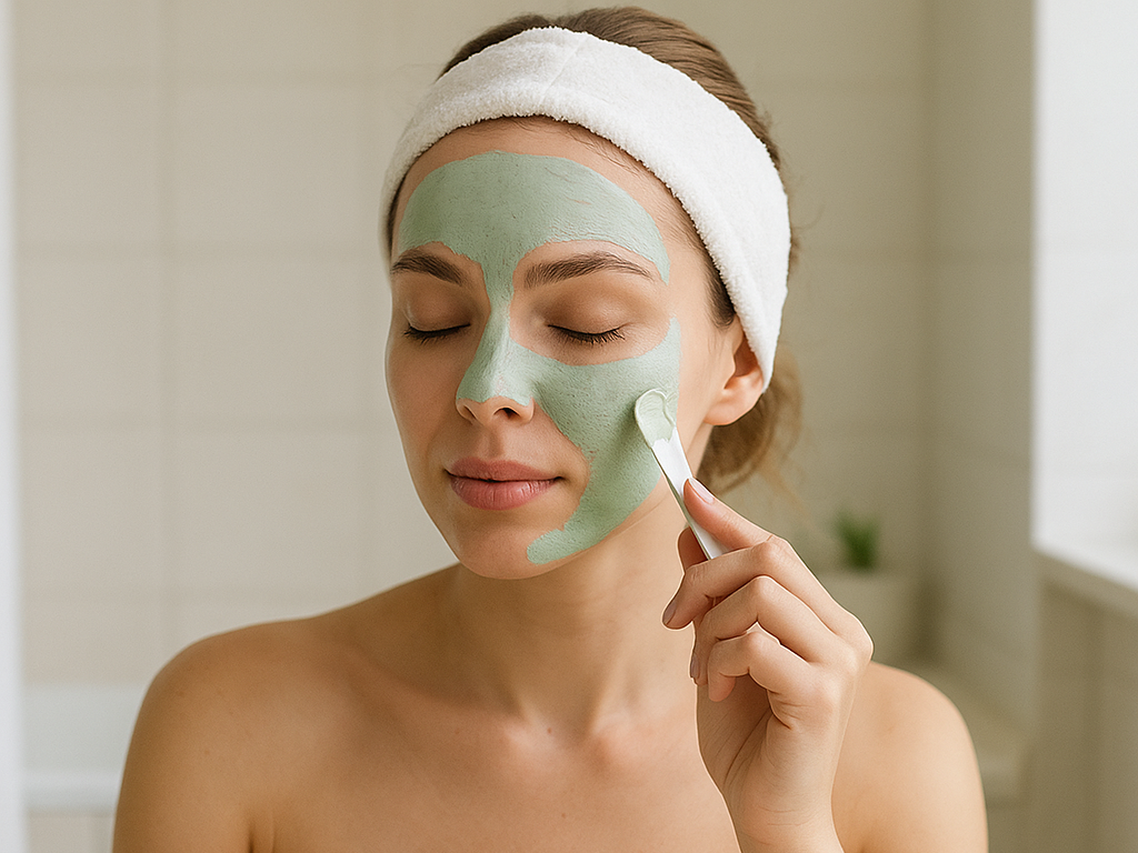 Arındırıcı kil maskesi doku yakın plan