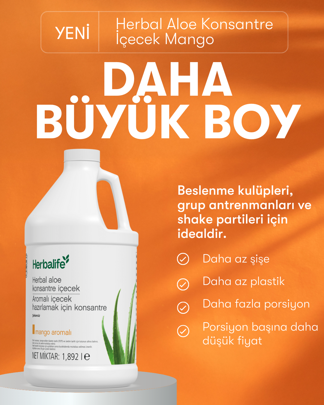 Herbal Aloe Konsantre Içecek Mango Aroması, Sağlık Takviyesi, Estetik Ürün, Plastik Şişe, Tanıtım
