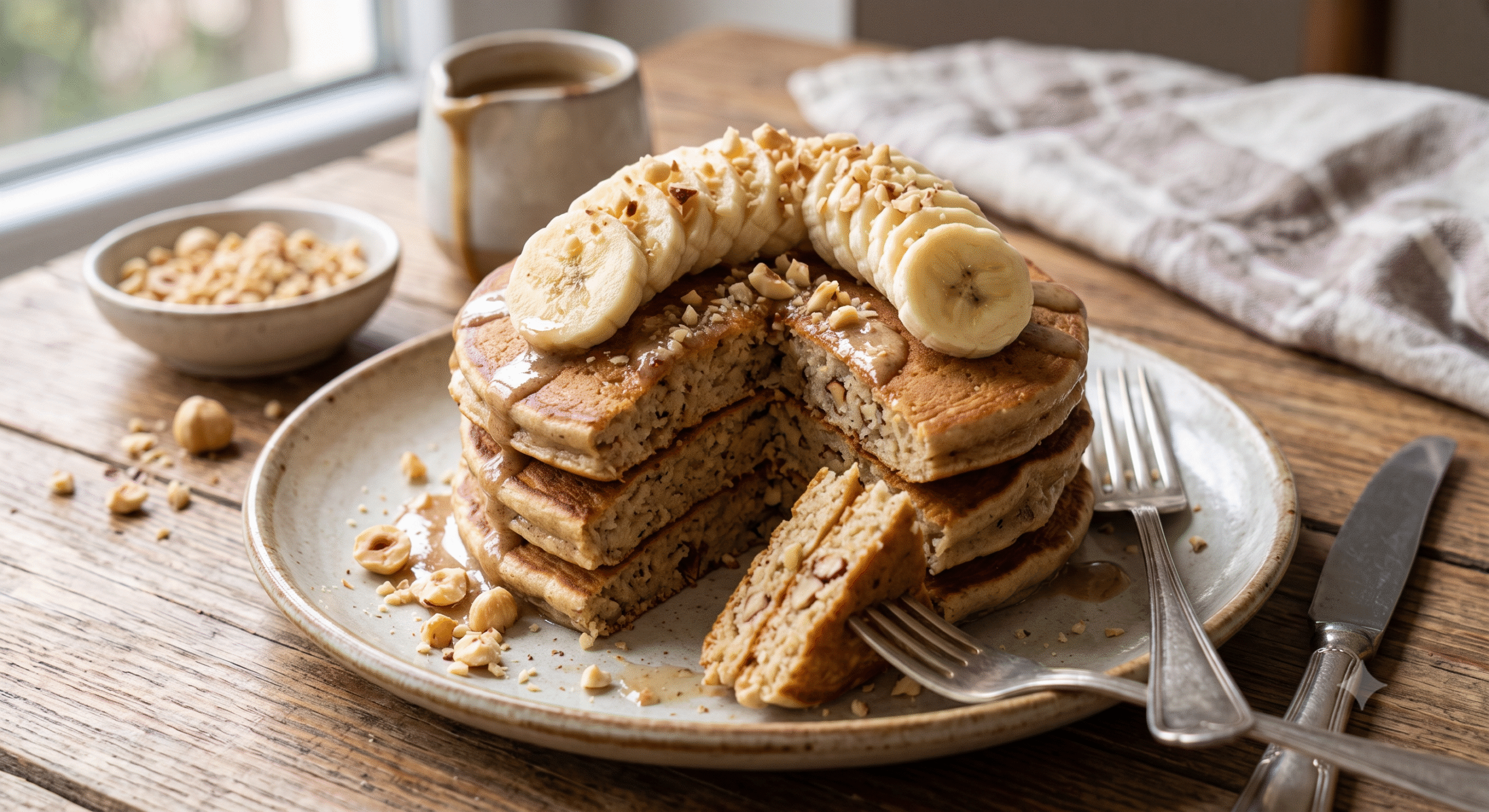 Herbalife Protein Bake Mix Muzlu ve Fındıklı Fit Pankek Tarifi