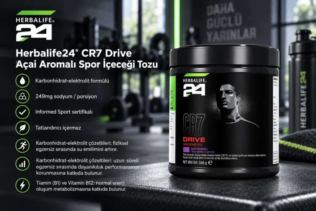 Herbalife24 CR7 Drive Açai Aromalı Spor İçeceği Tozu 540 g