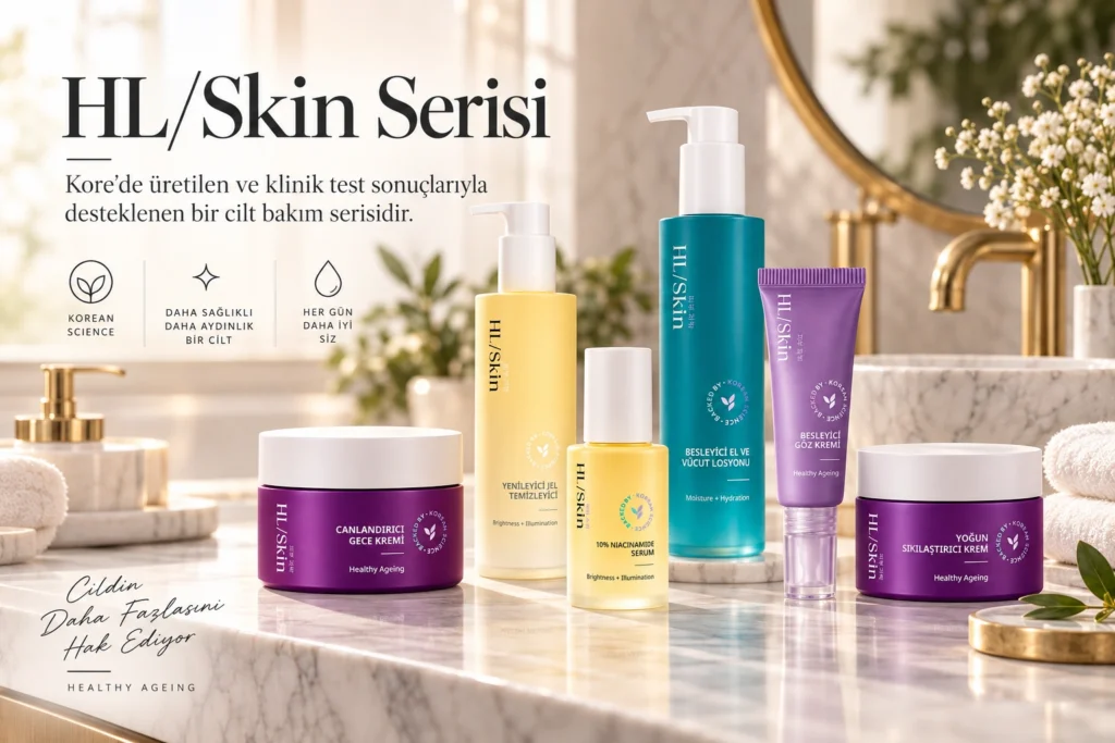 Kore cilt bakım bilimiyle üretilen, klinik testlerle desteklenmiş yaşlanma karşıtı Herbalife HL/Skin serisi ürün ailesi