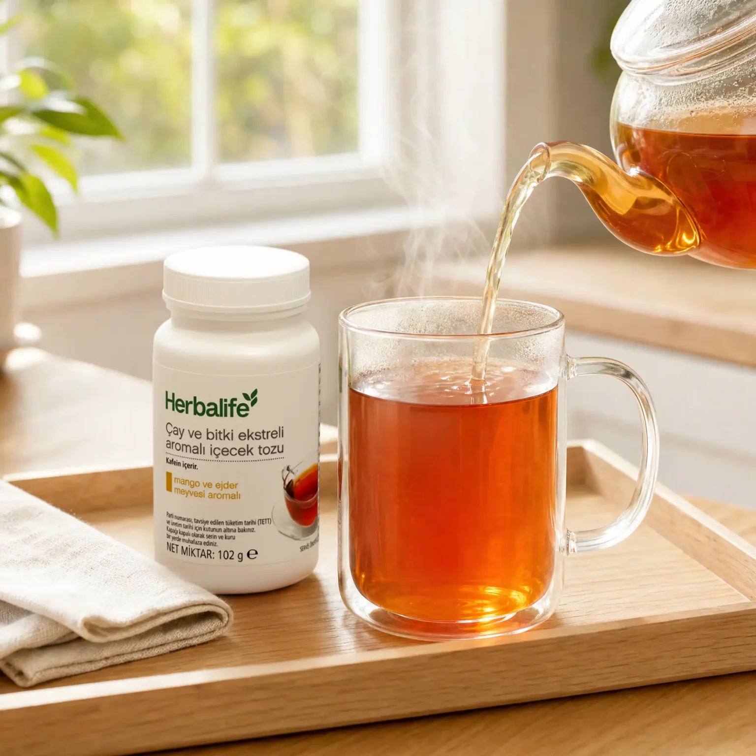 Herbalife Mango ve Ejder Meyvesi Aromalı Çay 102 g servis görseli